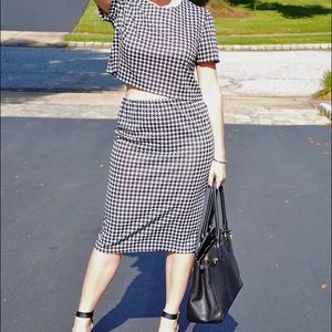 Chelsea & Theodore 2 piece houndstooth dress