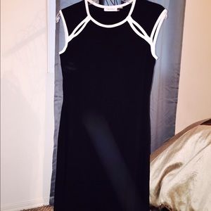 Calvin Klein Black and White Modern Dress