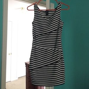 Black and white form fitting dress