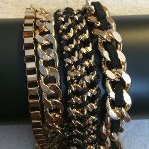 Black and gold junky bracelet