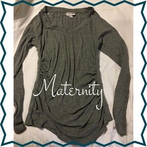 Maternity Long Sleeve Gray Shirt by Liz Lange