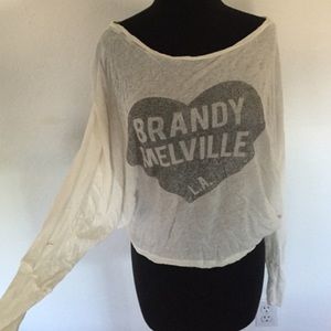 Brandy Melville logo long sleeve