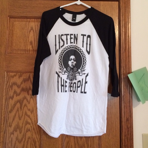 Obey "Listen To The People" baseball tee