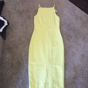 Lime/yellow bodycon dress