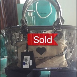 🌫Clear purse handbag w/long strap option😁!