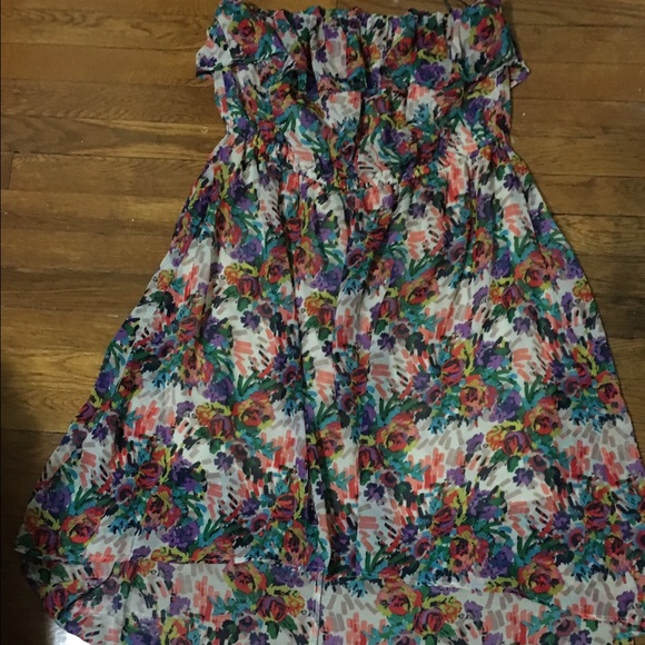 Forever 21 low to high strapless dress