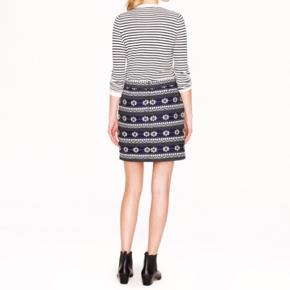 J. Crew FLORAL JACQUARD Skirt - Picture 2 of 4