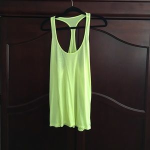 Under Armour neon yellow tank