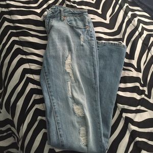 Light washed ripped Bayla skinny jeans