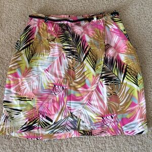 H&M Palm printed wrap mini skirt