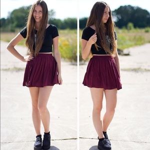 Brandy Melville Burgundy skirt