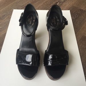 Prada platform sandals -- on hold for @sarahdub777