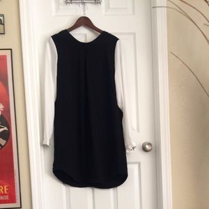 Black and white long sleeved dress