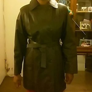 Leather coat