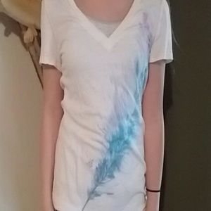 Ae T-shirt BEAUTIFUL FEATHER OMBRE