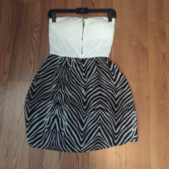 White and Zebra Stripe Dress