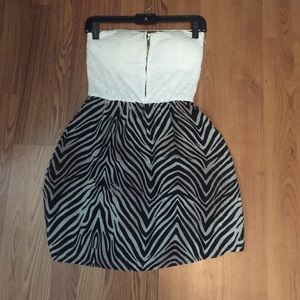 White and Zebra Stripe Dress