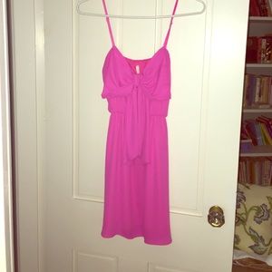 Francesca's bright pink spaghetti strap dress