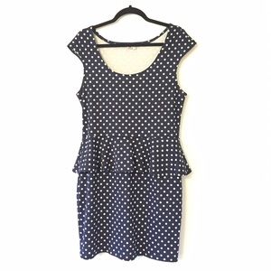 🔵 Polka Dot Peplum Dress 🔵
