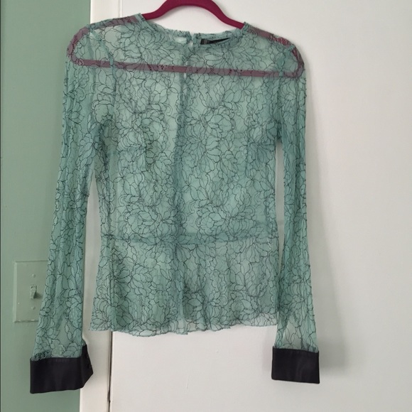 Sheer ZARA peplum top. Brand new