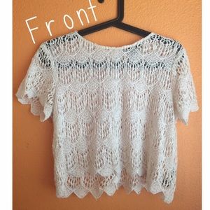 Crochet lace crop top