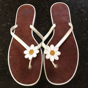 Coach leather sandals