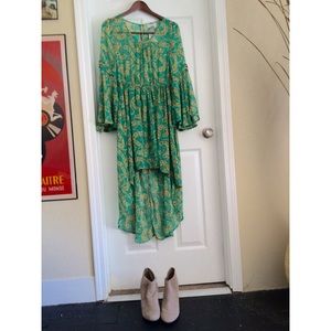 High low long sleeve dress