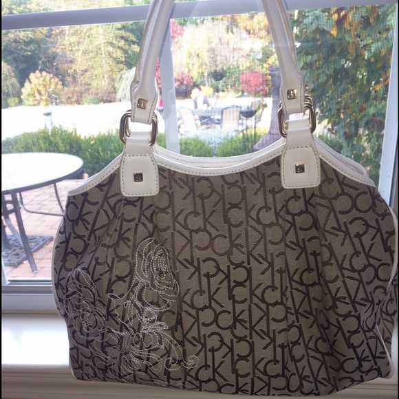 Calvin Klein signature fabric purse