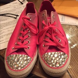 Converse All-Star pink With Bling $20 sz10