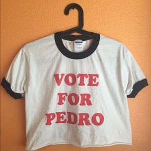 Vote For Pedro cropped tee