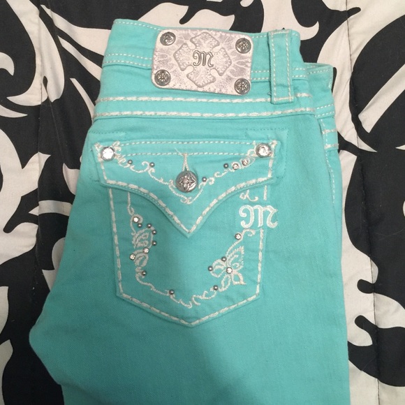 Capri Mint miss me jeans