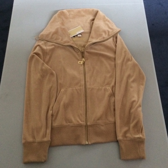 Michael Kors Dark Camel Velour Jacket