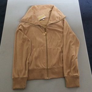 Michael Kors Dark Camel Velour Jacket