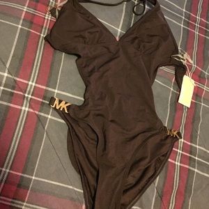 Bathing suit with cut outs