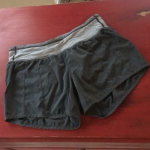 Lululemon grey shorts with lining size 6
