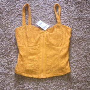 Mustard crop top
