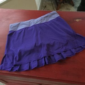 Lululemon purple skirt with built in shorts size 6