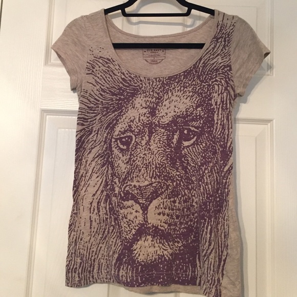 Purple & Tan Lion Tee