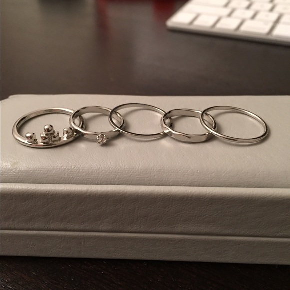 Silver Ring Set 💕