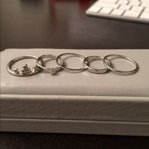 Silver Ring Set 💕