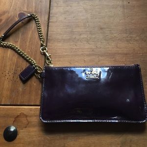 Purple Coach Wristlet! Brand new!!