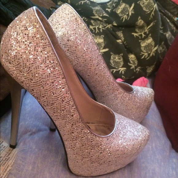 Sparkly platform heels