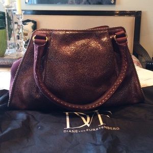 Diane von Furstenberg purple shoulder bag
