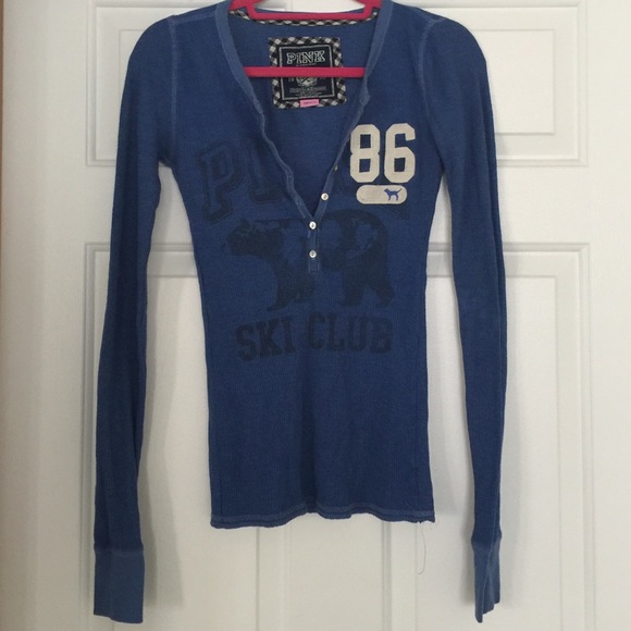 Blue thermal VS Pink shirt