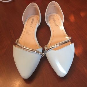 Dollhouse light blue pointed toe flats