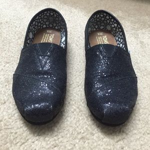 Tom Black Glitter Canvas shoes
