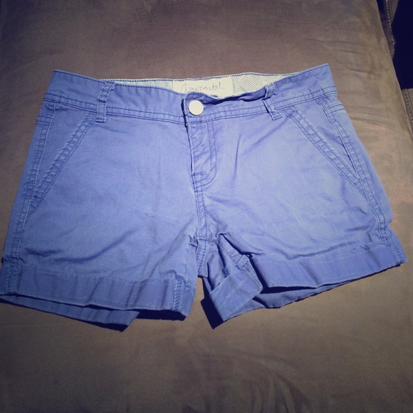 Navy blue midi shorts