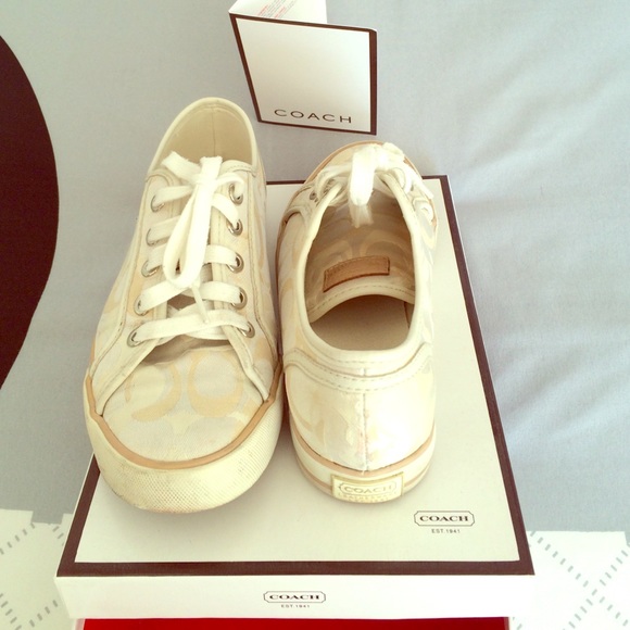 Coach Sneakers / Tennis Shoes size 6.5B. Off-white