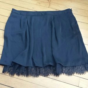 Black Skirt w Eyelash lace trim  sz 12 by GAP