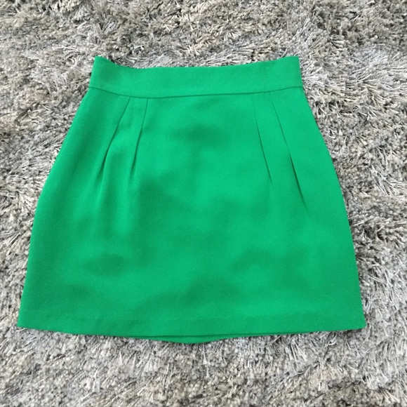 Naven green silk skirt
